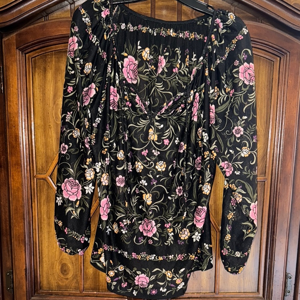 Vintage Floral Long Sleeve Blouse